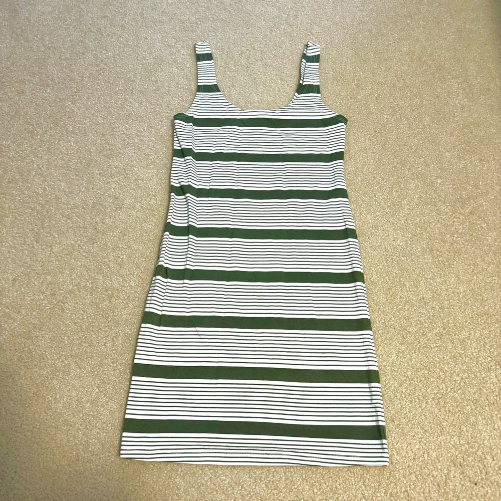 Forever 21 Olive Striped Mini Dress